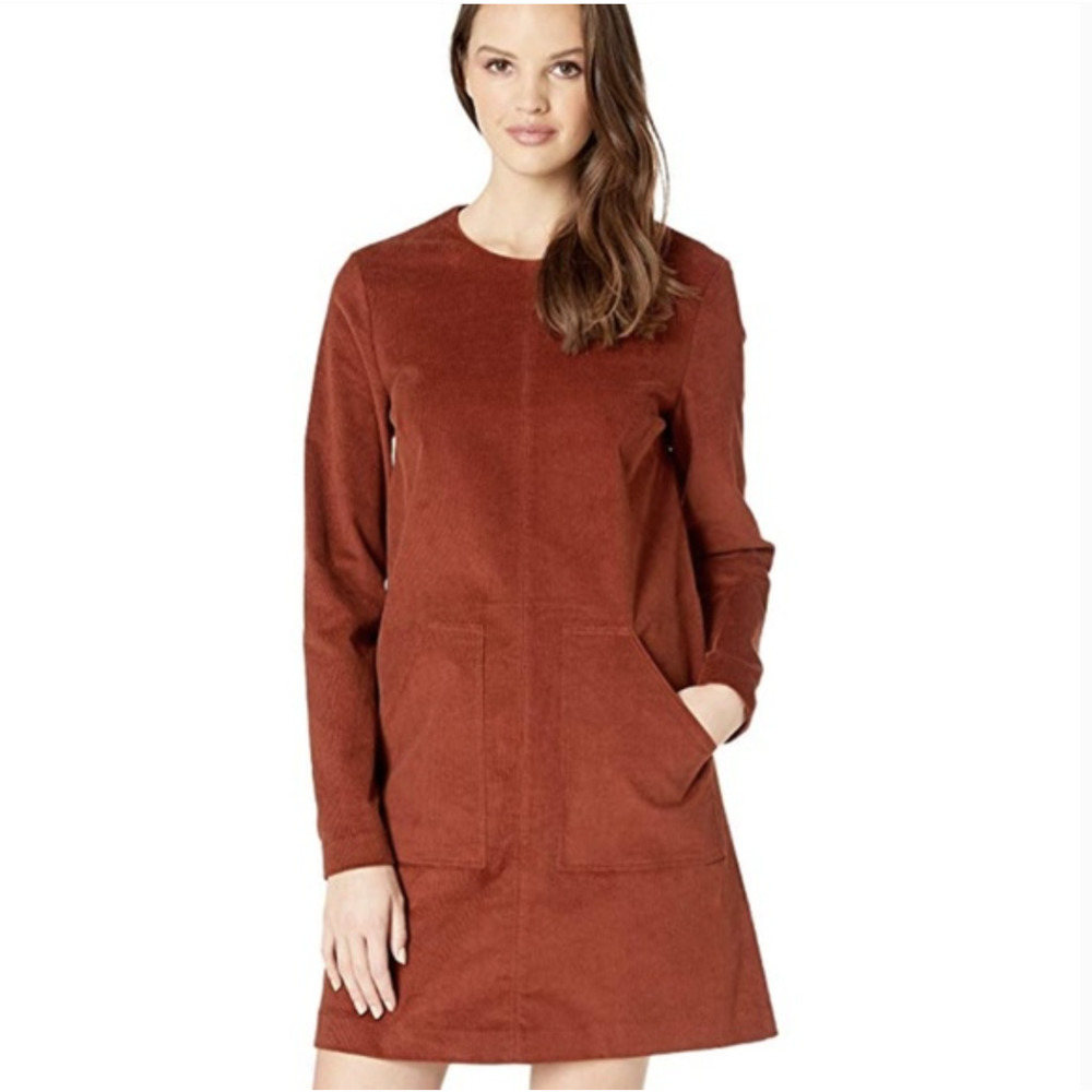 Frye Melissa Corduroy Shift Dress Paprika XS